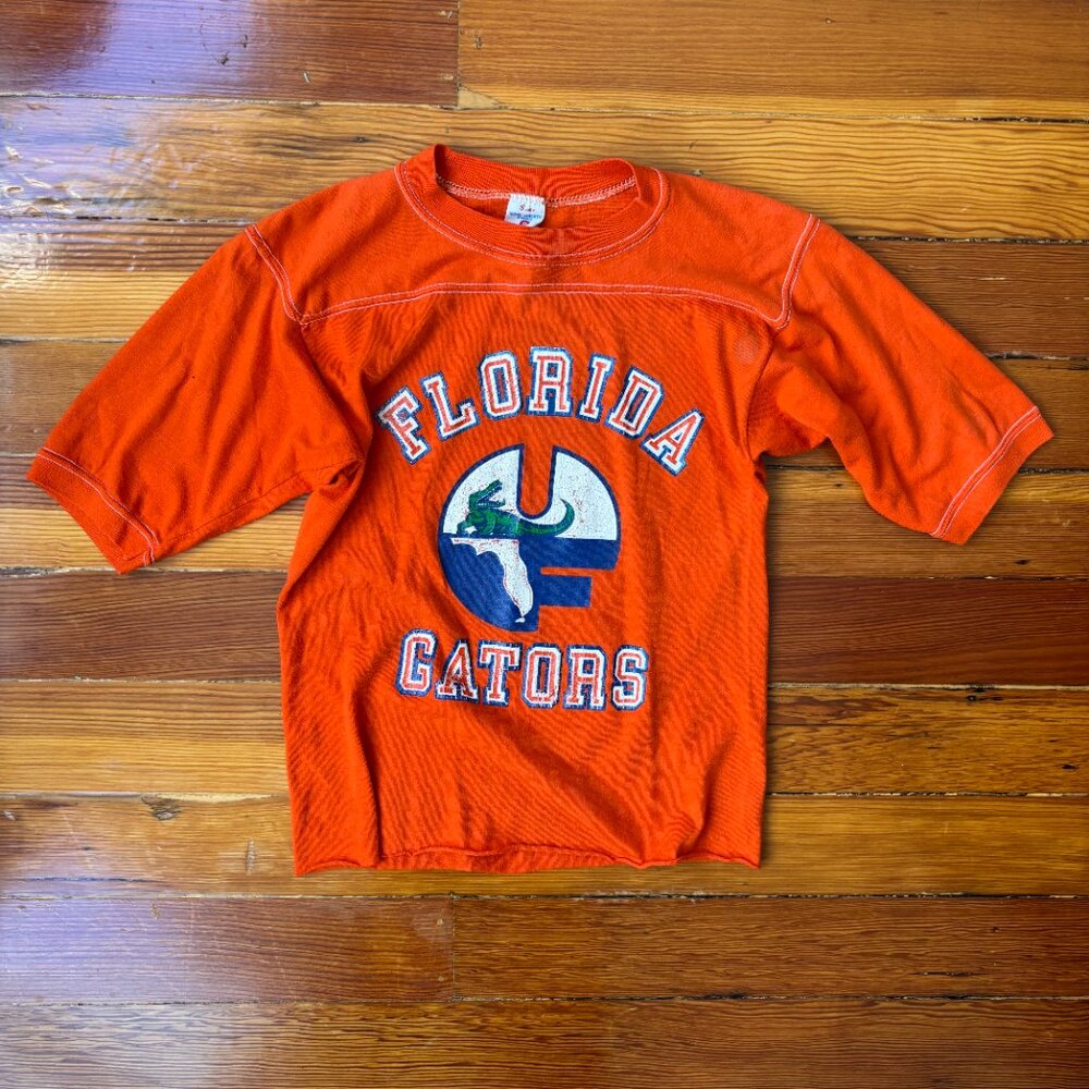 70s-80s Vintage UF Florida Gators Womens T-Shirt Made in USA Cotton Blend XS-S